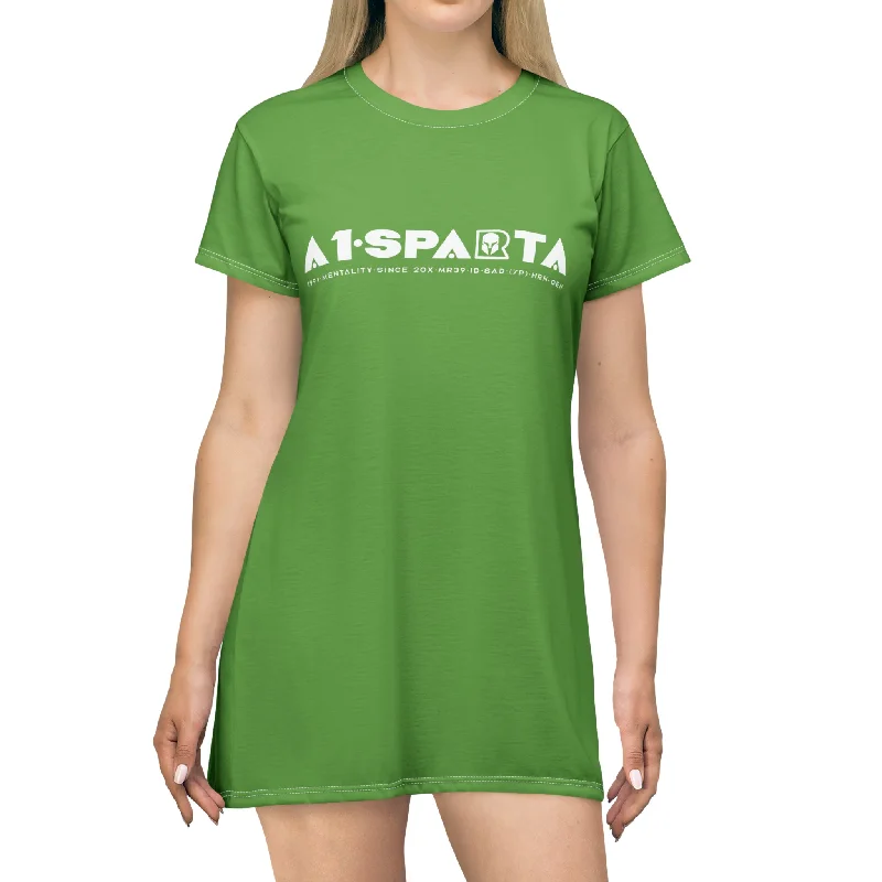 A1-Sparta T-Shirt Dress (AOP) Terry Blend Velvet Blend Canvas Blend