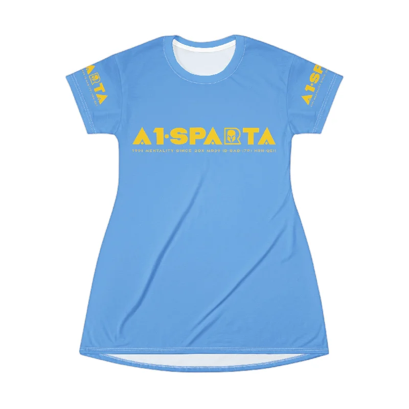 A1-Sparta  T-Shirt Dress (AOP) Terry Blend Velvet Blend Canvas Blend