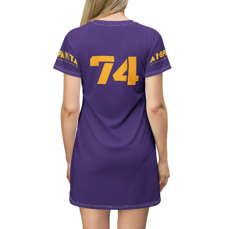 A1-Sparta  T-Shirt Dress (AOP) Handmade Hand-knitted Hand-woven