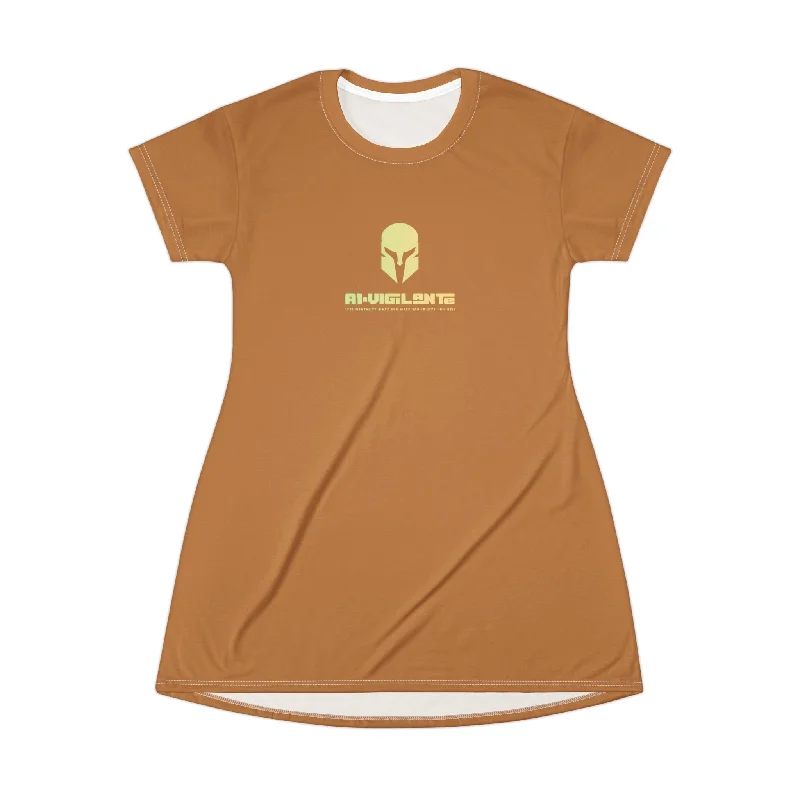 A1-Vigilante Sparta  T-Shirt Dress (AOP) Anti-Shrink Durable Soft