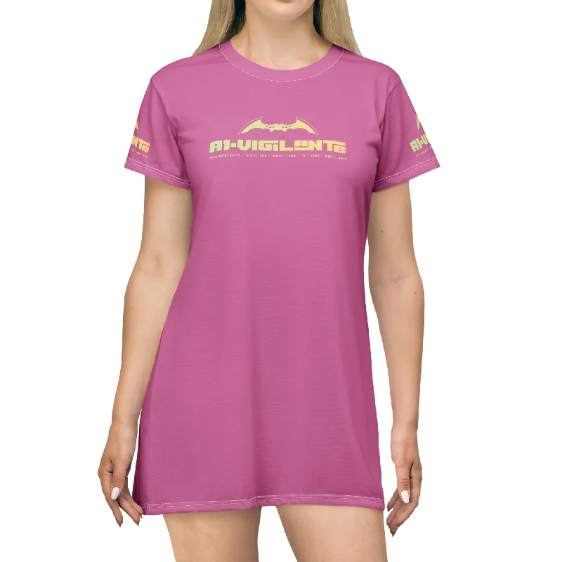 A1-Vigilante  T-Shirt Dress (AOP) Chenille Blend Fleece Blend Nylon Blend