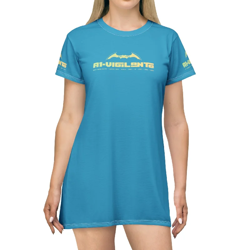A1-Vigilante  T-Shirt Dress (AOP) Knit Fabric Woven Fabric Fleece Fabric