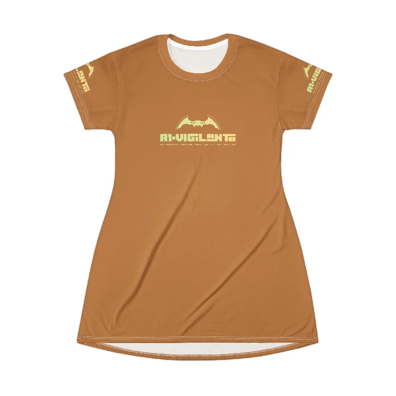 A1-Vigilante  T-Shirt Dress (AOP) Rayon Velvet Corduroy