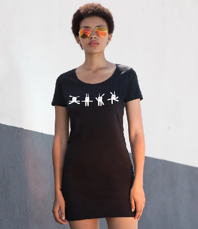 Bunny t-shirt dress Graphic T-Shirt Round Neck Polyester