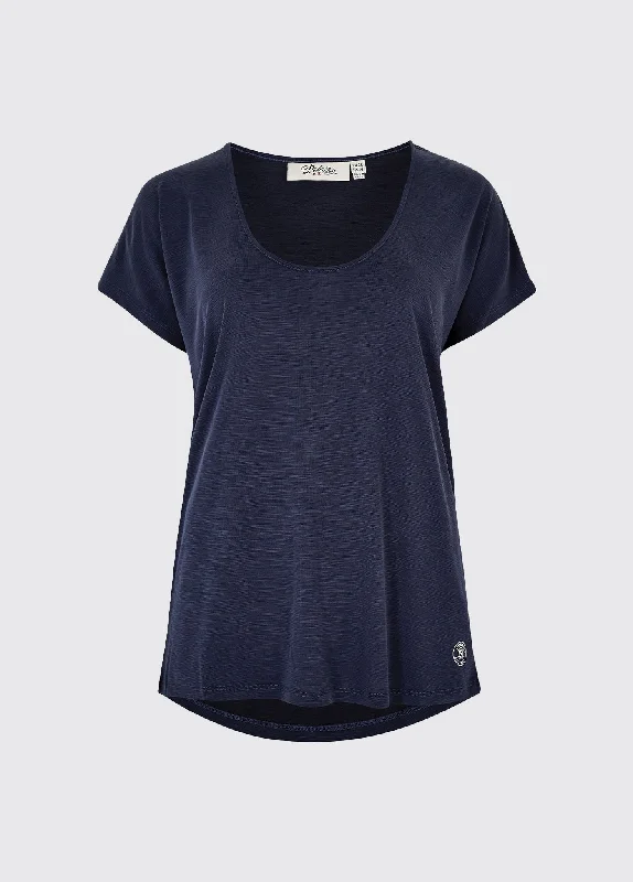 Castlecomer TENCEL™ T-Shirt - Navy Zippered Buttoned Snapped