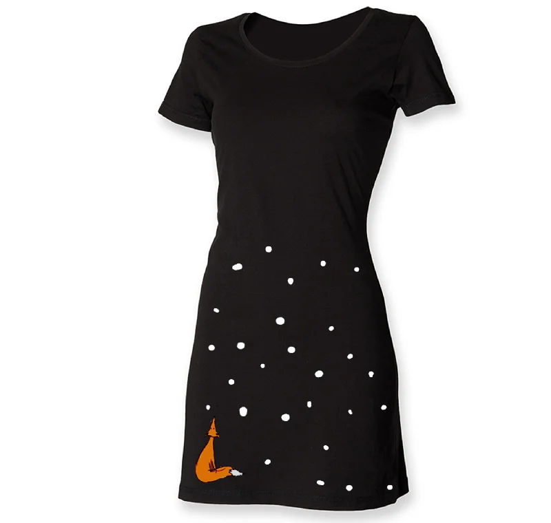 Dreamy Fox t-shirt dress Sequined Glittery Shiny