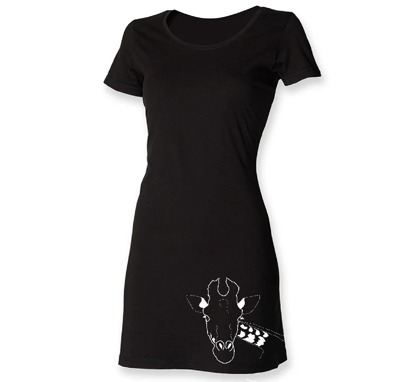 Giraffe t-shirt dress Embroidered Appliqued Beaded