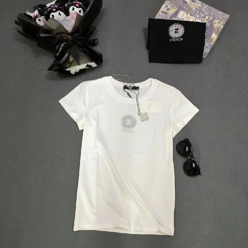 Glimmer Initial T-shirt For Women Chenille Brocade Lace