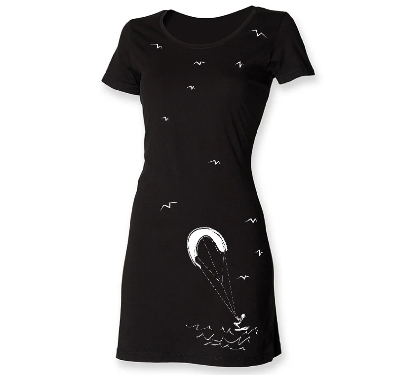 Kite surf t-shirt dress Real Fur Shearling Chenille