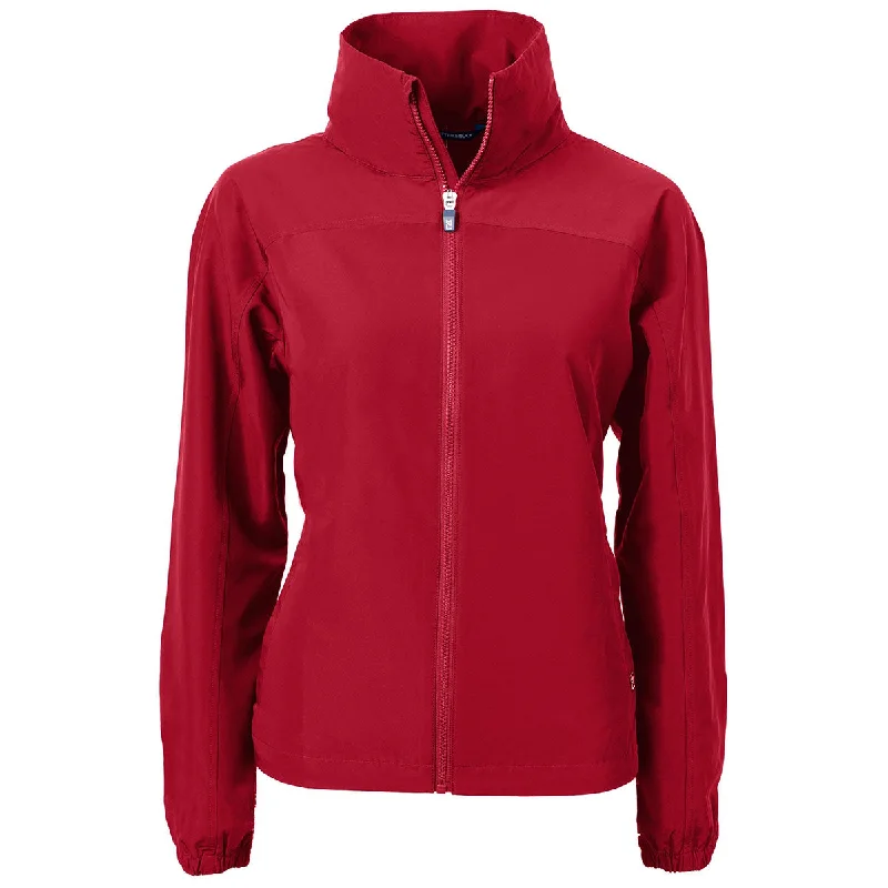 Cutter & Buck Women's Cardinal Red Charter Eco Recycled Full Zip Jacket Denim Jacket Leather Jacket Suede Jacket