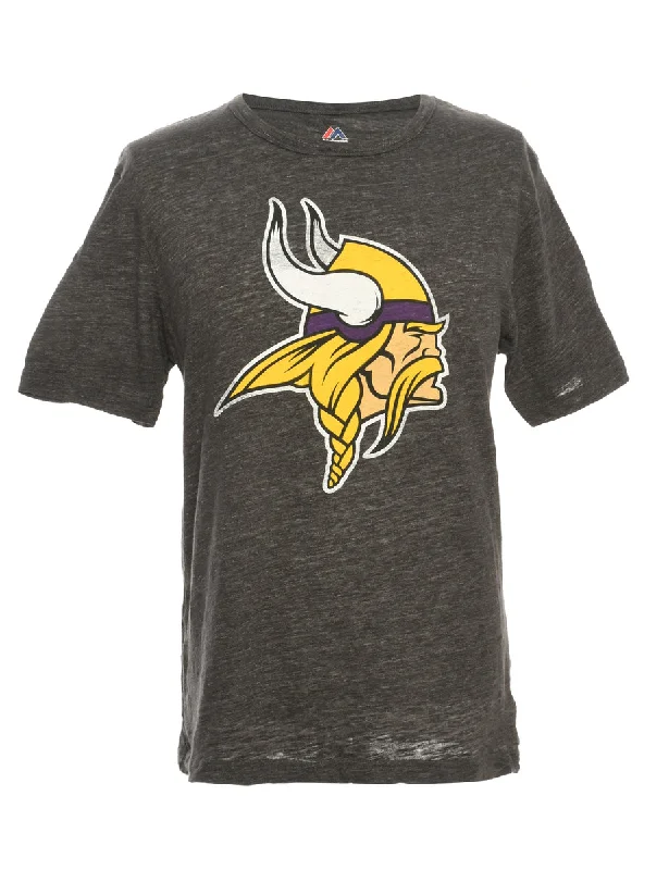 Minnesota Vikings Sports T-shirt - M Welt Pockets Slit Pockets