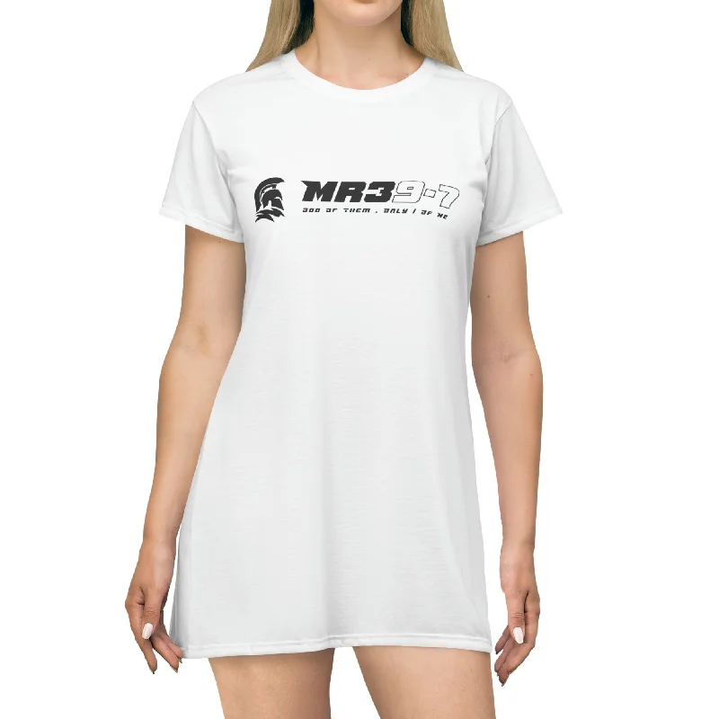 MR39 -7 T-Shirt Dress (AOP) Thin T-Shirt Open Front Quick Dry