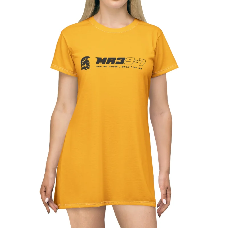 MR39 -7 T-Shirt Dress (AOP) Welt Pockets Slit Pockets Flap Pockets