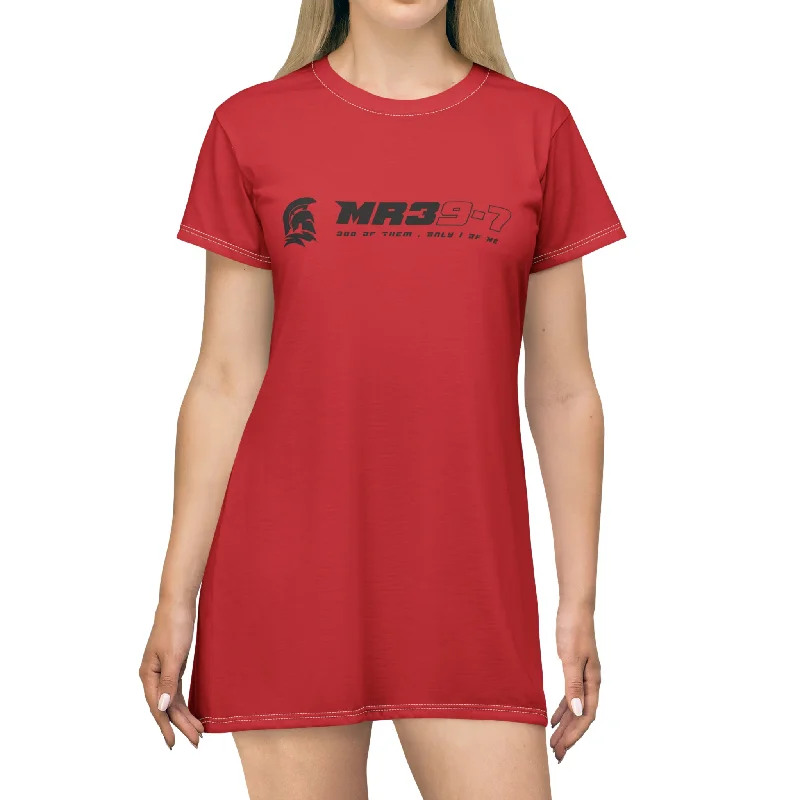 MR39 -7 T-Shirt Dress (AOP) Boxy Fit Fitted Loose
