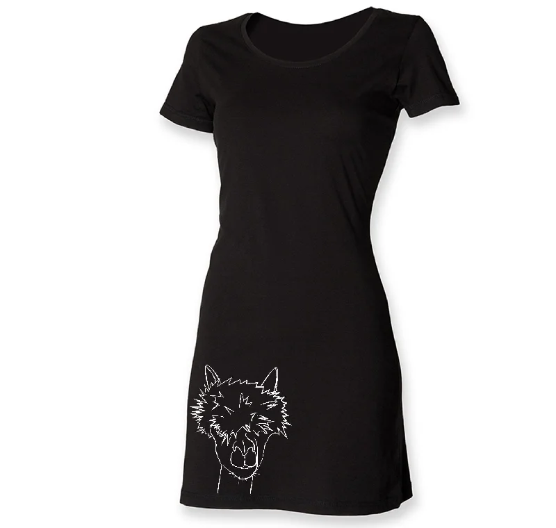 One alpaca t-shirt dress Polka Dot Checkered Tartan