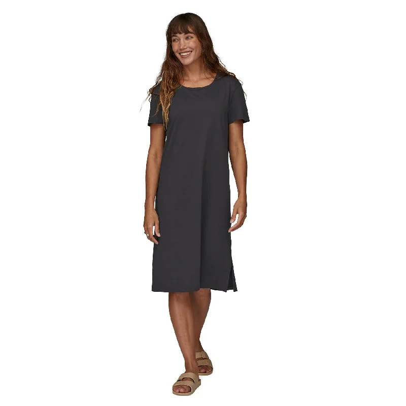 W's T-Shirt Dress - Regenerative Organic Certified Cotton Zippered Buttoned Snapped
