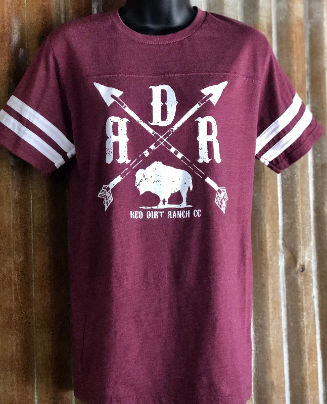 RDR Arrows & Buffalo Varsity Tee Print Jacquard Patchwork
