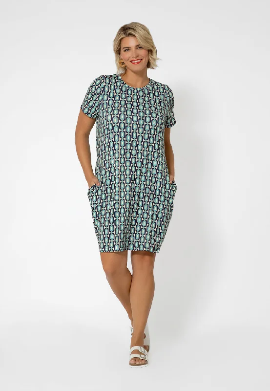 Leota Women's Print Short Sleeve T-Shirt Dress Blue Radiance Chenille Fabric Brocade Fabric Lace Fabric Leota Women's Print Short Sleeve T-Shirt Dress Blue Radiance Chenille Fabric Brocade Fabric Lace Fabric