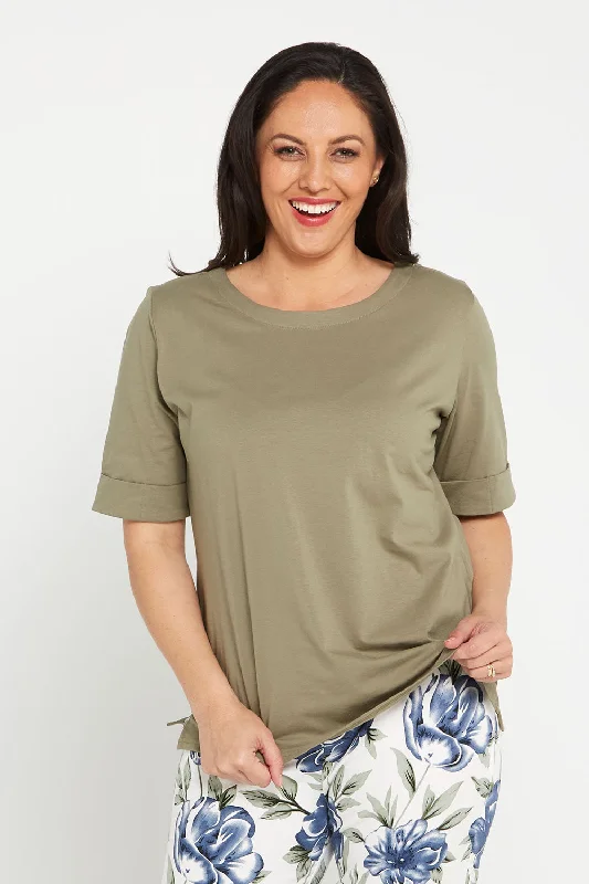 Ultimate T-Shirt - Khaki Terry Blend Velvet Blend Canvas Blend