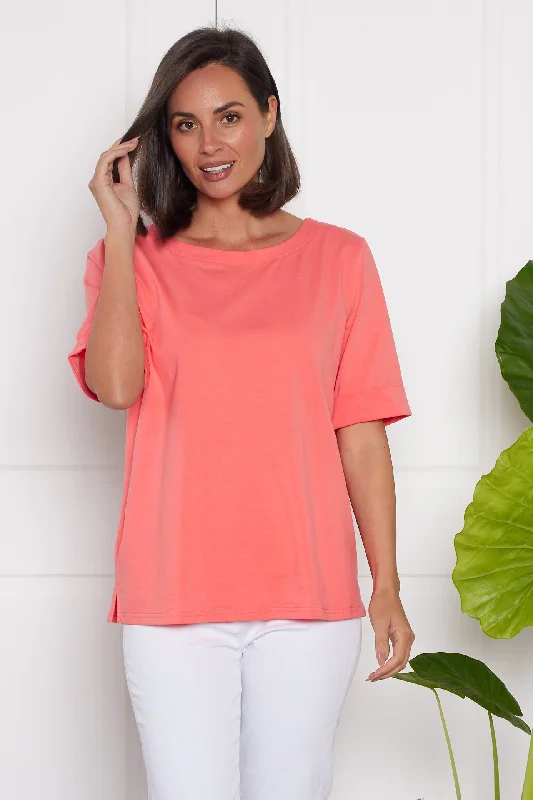 Ultimate T-Shirt - Peach Chenille Blend Fleece Blend Nylon Blend