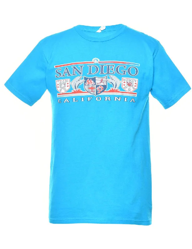 San Diego Printed T-shirt - M Seamless Knitted Crochet
