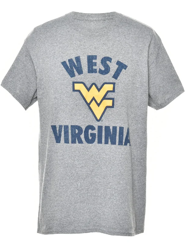 West Virginia Printed T-shirt - M Rayon Velvet Corduroy