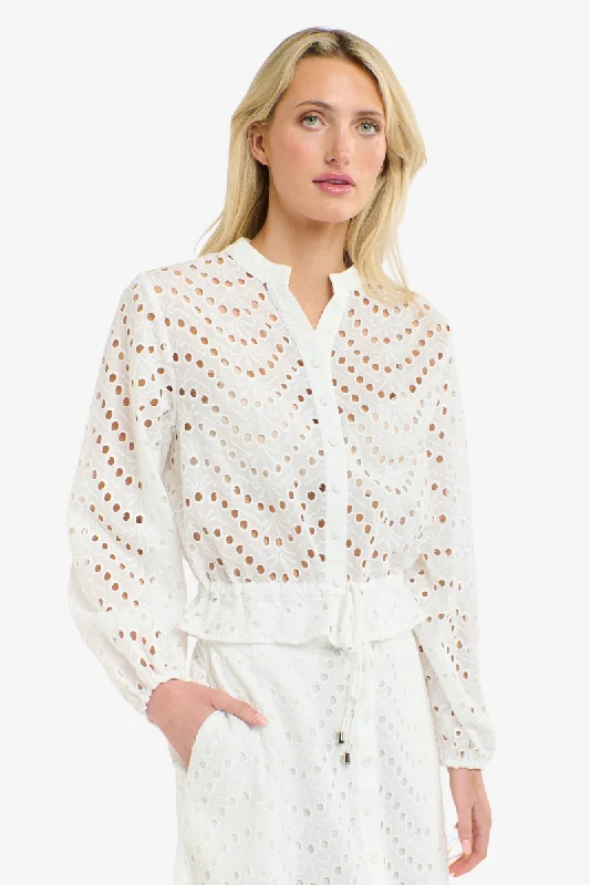 365 Days - Wildest Dreams Blouse - White Elegant Semi-Sheer Blouse