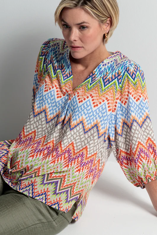 Alena Blouse Feminine Tie Blouse