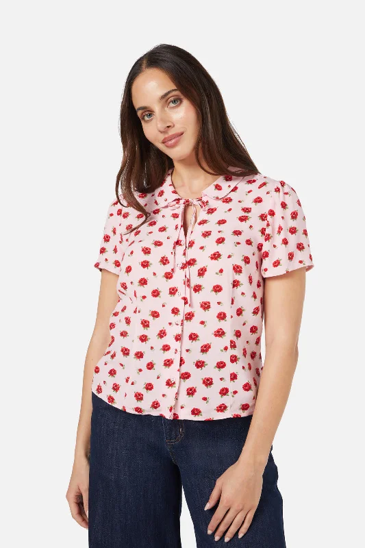 Baby Roses Blouse Gathered Detail Blouse