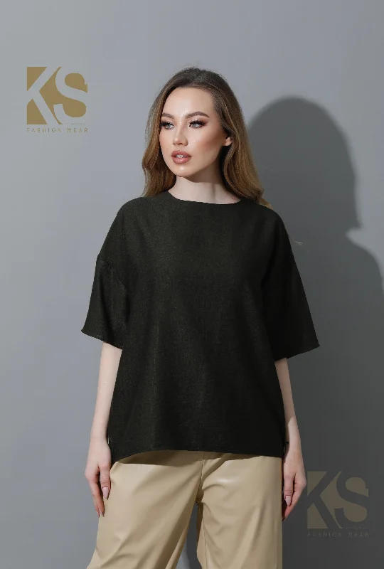 Blouse With Half Sleeves Backless Summer Blouse