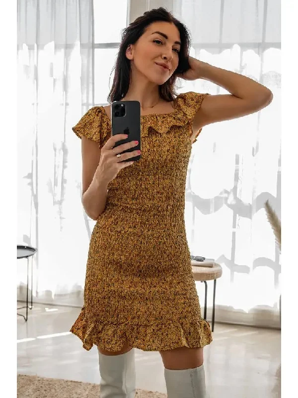 Cassia Ruffle Mini Dress Fashionable A-Line Mini Dress