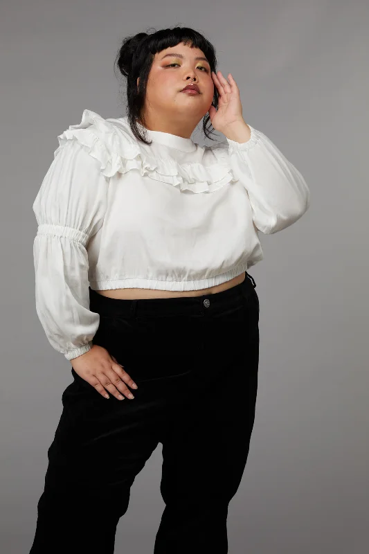 Curve Big Top Blouse Satin Drape Blouse