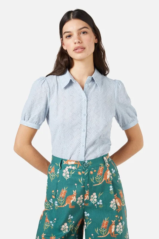 Eliza Blouse Blue Relaxed Fit Blouse