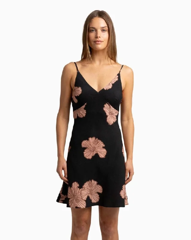 Hurley Bungalow Slip Mini Dress Cozy Ruched Mini Dress