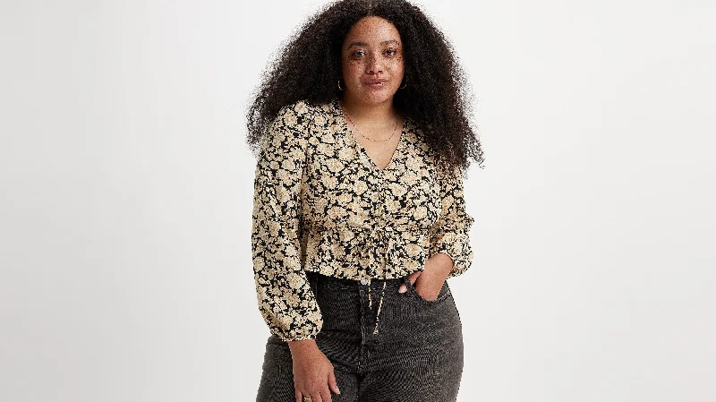 Levi's® Women's Long-Sleeve Lisa Blouse Casual Relaxed Blouse
