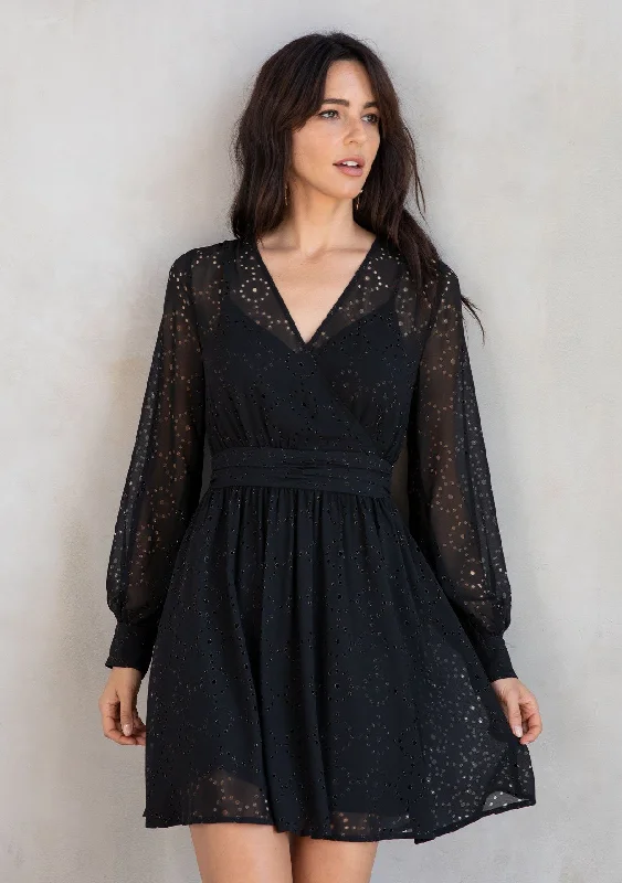 Lou Chiffon Mini Dress Casual V-Neck Mini Dress