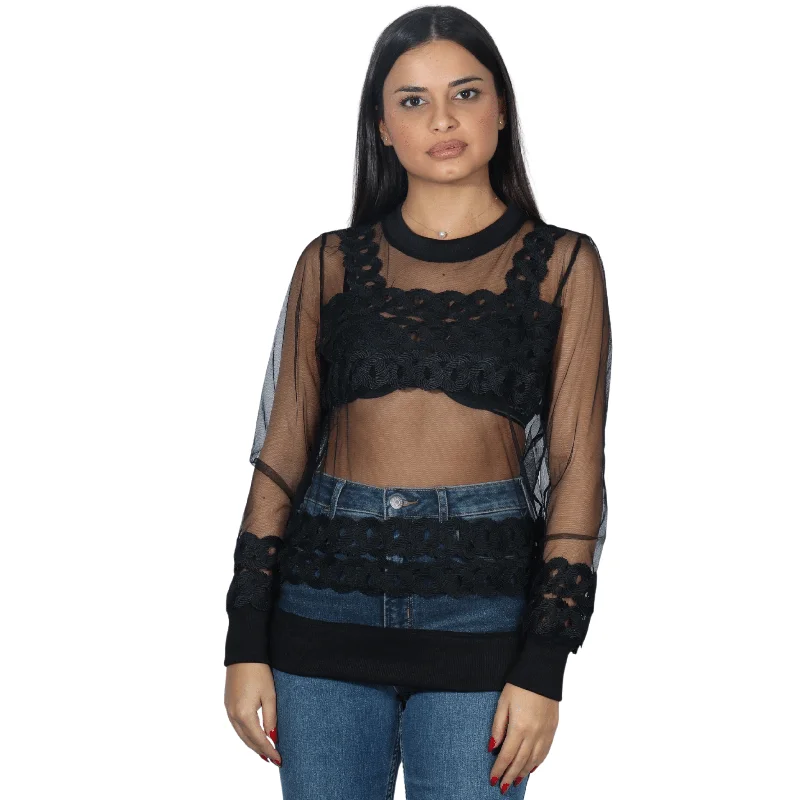 MIRELIE - Mesh blouse Elegant Office Blouse