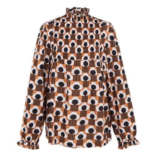 Regatta Womens/Ladies Orla Kiely Rain Cloud Winter Blouse Pleated Collar Blouse