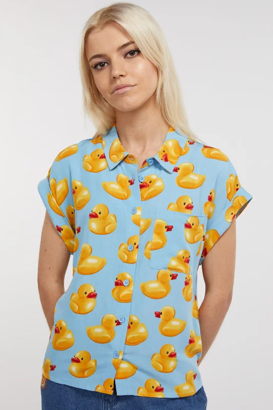 Rubber Duck Boxy Blouse Double-Layered Blouse