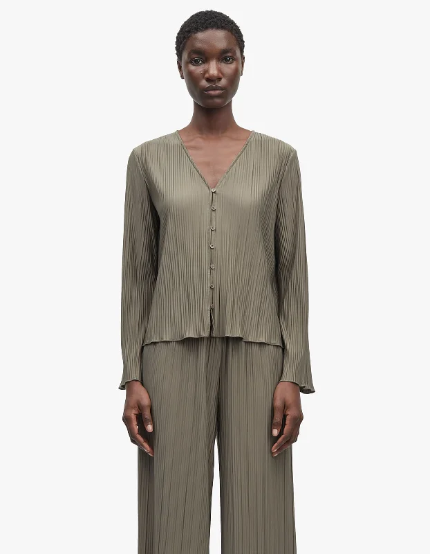 Sauma Blouse - Bungee Cord Sheer Mesh Blouse