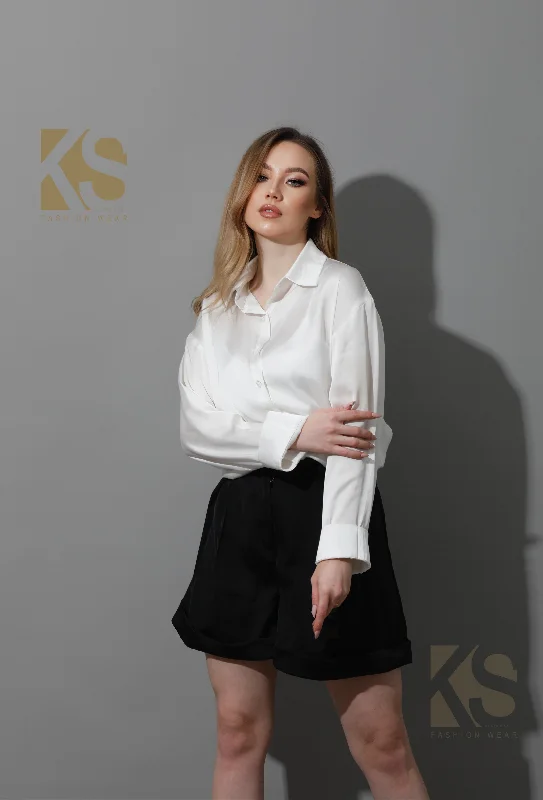 Satin Blouse Pastel Color Blouse