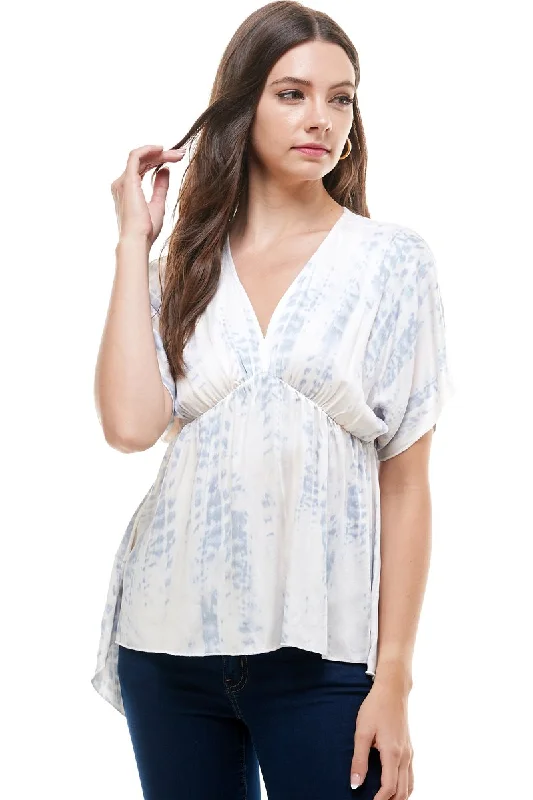 Tie Dye Dolman Sleeve Oversize Blouse Top Classic Minimalist Blouse