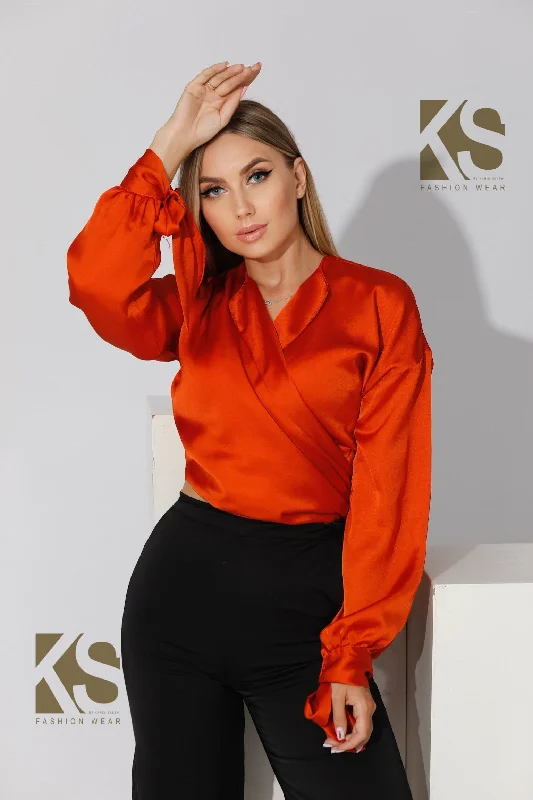 Wrap Tie Blouse Versatile Layering Blouse