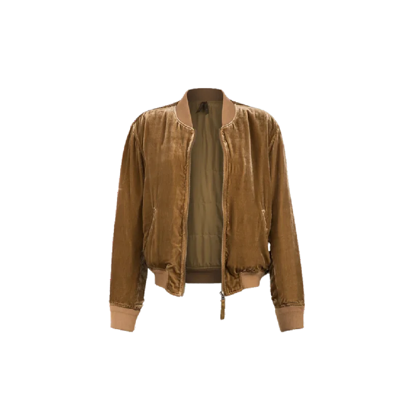Stetson Apparel Women's Velvet Bomber Khaki Jacket Hoodie Zip-Up Jacket Button-Up Jacket Stetson Apparel Women's Velvet Bomber Khaki Jacket Hoodie Zip-Up Jacket Button-Up Jacket