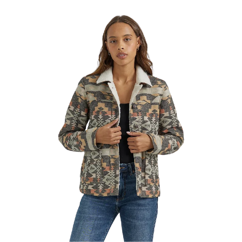 Wrangler Women's Sherpa Lined Southwestern Barn Grey Jacket Rayon Jacket Velvet Jacket Corduroy Jacket Wrangler Women's Sherpa Lined Southwestern Barn Grey Jacket Rayon Jacket Velvet Jacket Corduroy Jacket
