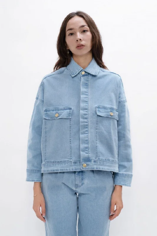 Arizona PHX Denim Jacket Sky Faux Fur Jacket Real Fur Jacket Shearling Jacket