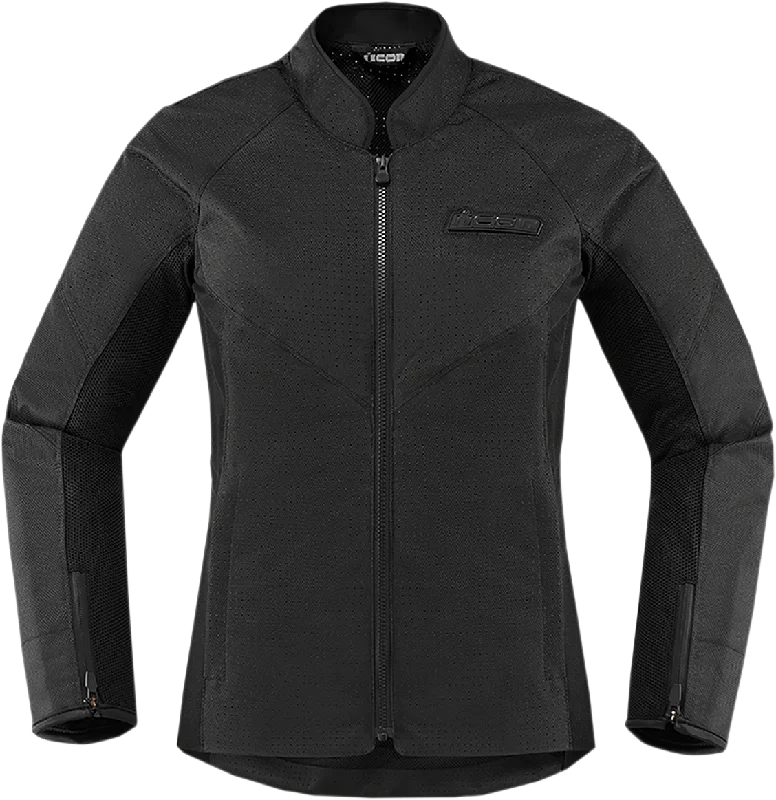 ICON Women's Hooligan Perf Jacket - Stealth - XL 2822-1333 Herringbone Jacket Checkered Jacket Solid Jacket