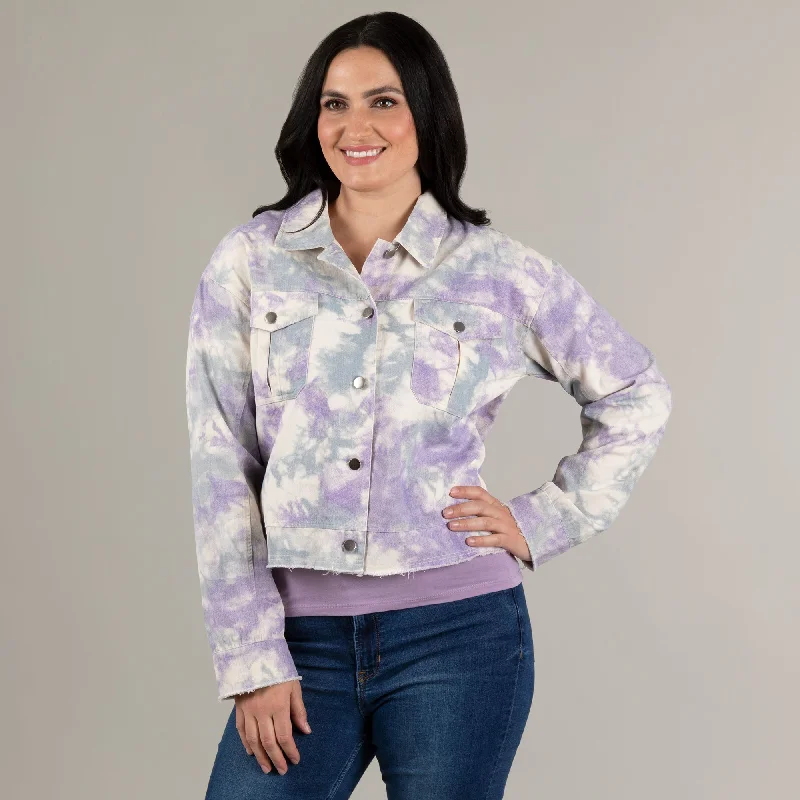 Tie-Dye Trucker Jacket Insulated Jacket Fitted Jacket Loose Jacket