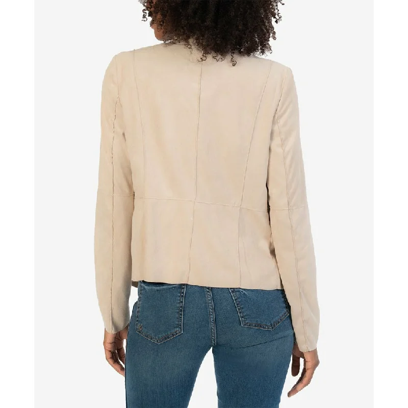 Abigail Faux Suede Drape Jacket Faux Fur Jacket Real Fur Jacket Shearling Jacket