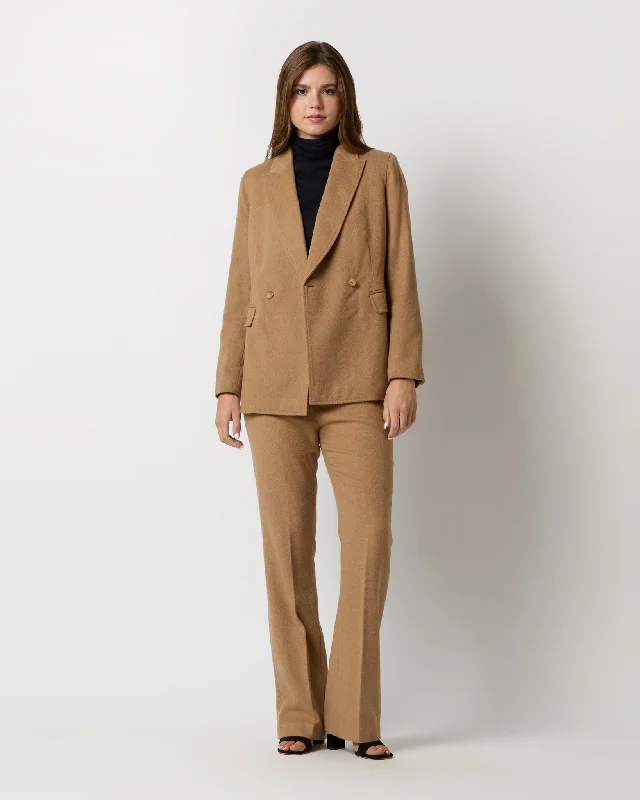 Constance Jacket in Camel Hair Flannel Zippered Jacket Buttoned Jacket Snapped Jacket Constance Jacket in Camel Hair Flannel Zippered Jacket Buttoned Jacket Snapped Jacket